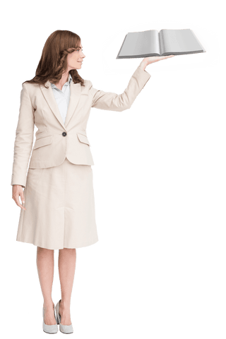 businesswoman holding open book on transparent background for education concept - Download Free Stock Videos Pikwizard.com