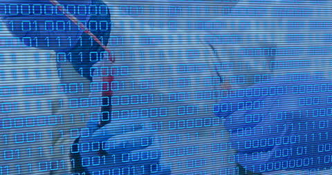 Digital Coding Overlay on Laboratory Workers for Futuristic Science