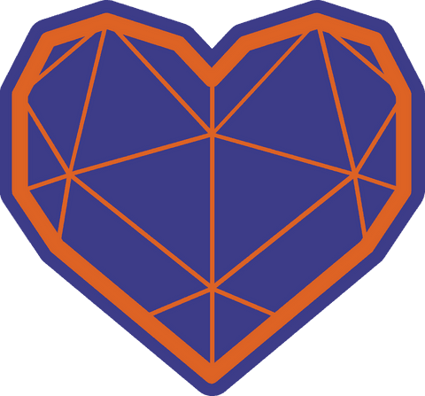 Geometric Heart Shape Modern Low-Poly Blue and Orange Design - Download Free Stock Videos Pikwizard.com