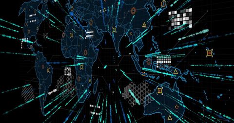 Global Data Network and Communication Technology Concept - Download Free Stock Images Pikwizard.com
