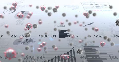 Virus Cells Overlaying Financial Data Analysis Concept - Download Free Stock Images Pikwizard.com