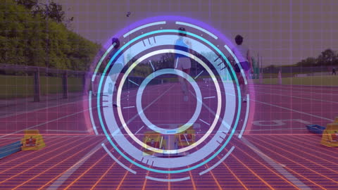 Futuristic Technology in Athletics Track Training Concept