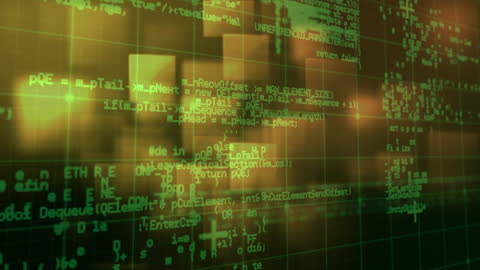 Data Processing Animation with Digital Interface Concept