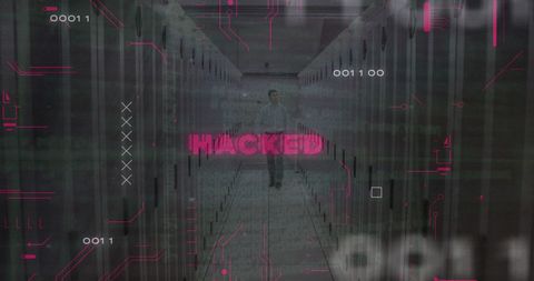 Cybersecurity Breach Alert in Data Center - Download Free Stock Images Pikwizard.com