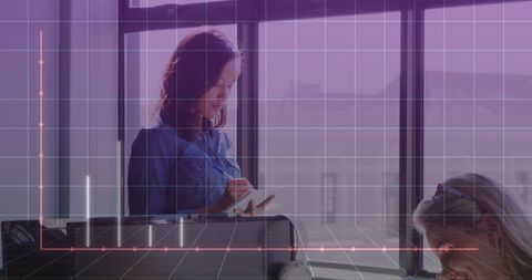 Innovative Professionals Collaborating in Modern Office