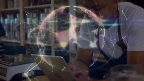 Modern Connectivity Through Interactive Tablet Usage in Cafe