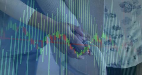 Caregiver supporting patient with health analytics overlay