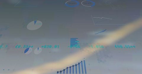 Financial Data Analysis with Abstract Digital Graphs - Download Free Stock Images Pikwizard.com