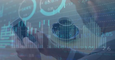Professional Analyzing Stock Market Data with Smartphone and Coffee - Download Free Stock Images Pikwizard.com