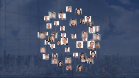 Global Business Connections and Diverse Network Concept