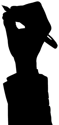transparent silhouette of hand holding pen illustrating writing - Download Free Stock Videos Pikwizard.com
