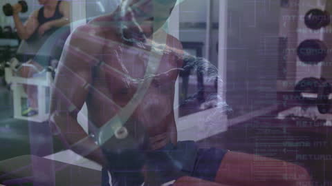 Digital Overlay of Medical Data on Athletes Exercising in Gym