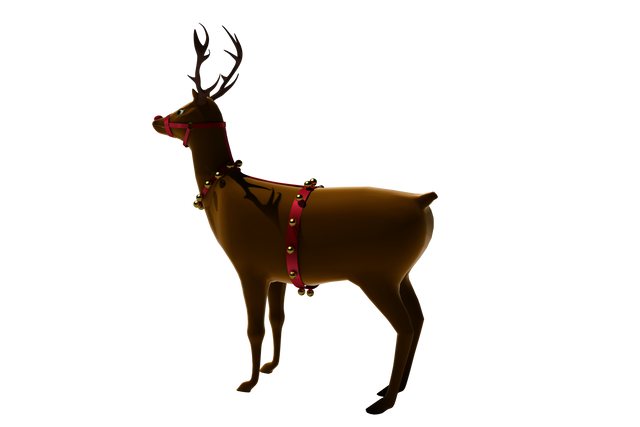 Transparent Christmas Reindeer with Holiday Harness and Bells - Download Free Stock Videos Pikwizard.com