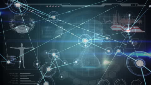 Futuristic Digital Interface Visualizing Data Connections