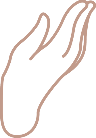 transparent abstract hand outline in minimalist peach line art - Download Free Stock Videos Pikwizard.com