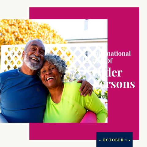 Joyful seniors embracing life in outdoor celebration