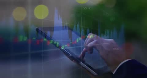 Analyzing Financial Data on Tablet with Digital Graph Overlay