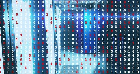 binary code overlay on server room data technology and cybersecurity - Download Free Stock Images Pikwizard.com