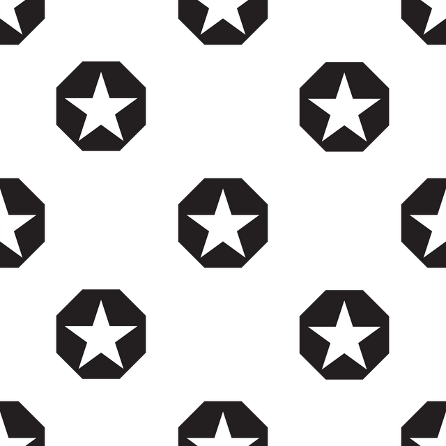 Pattern of Stars in Octagons on Transparent Background Isolated Vector - Download Free Stock Videos Pikwizard.com