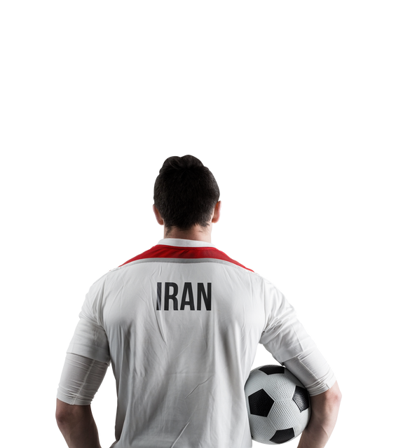 Transparent Man in Iran Football Jersey Holding Soccer Ball - Download Free Stock Videos Pikwizard.com