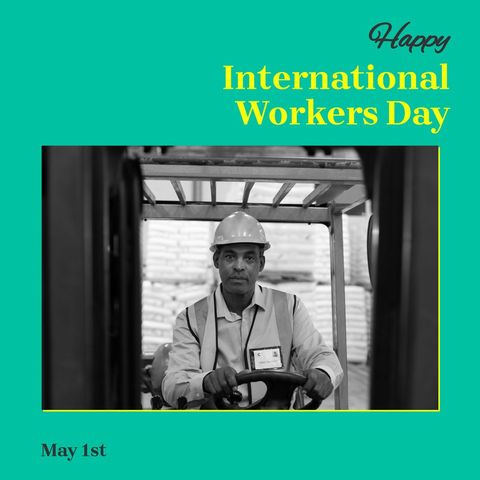 Celebrating international workers day with dedicated warehouse employee