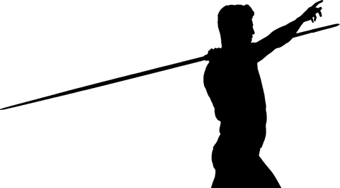 transparent silhouette of javelin throwing male athlete - Download Free Stock Videos Pikwizard.com