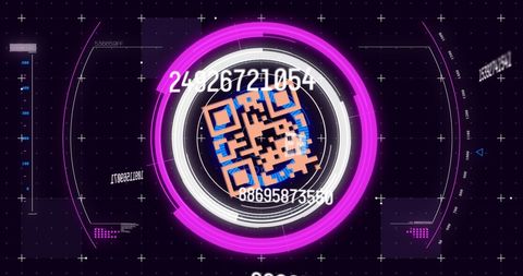 High-Tech Digital Scanner with Dynamic QR Code - Download Free Stock Images Pikwizard.com