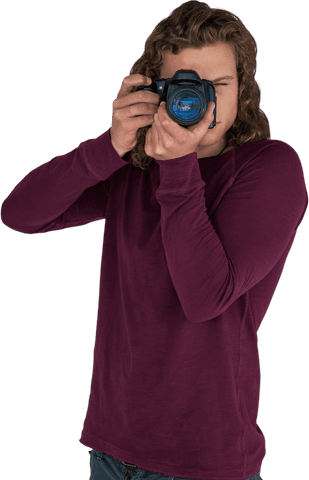 young male photographer holding camera transparent background - Download Free Stock Videos Pikwizard.com