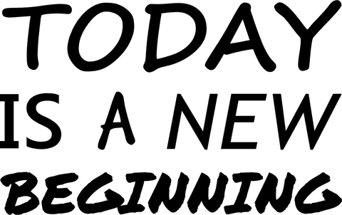 today is new beginning text in black on transparent background - Download Free Stock Videos Pikwizard.com