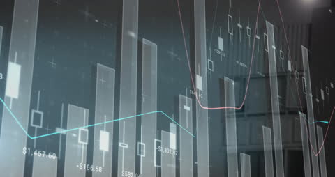 Futuristic Digital Graph and Financial Data Animation