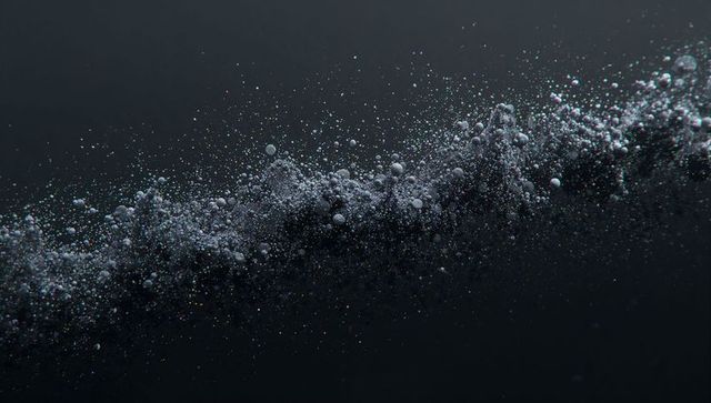 Abstract Particle Motion in Dark Grayscale Ocean