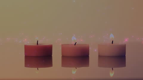 Tranquil Candlelight Display with Soft Glow for Spa Ambiance