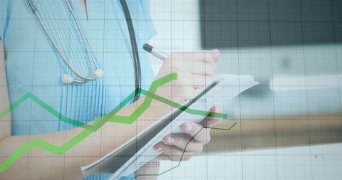 Modern Healthcare: Doctors Analyzing Data and Technology Integration