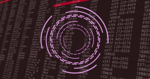 Futuristic Cyber Error Codes with Dynamic Circular Interface - Download Free Stock Images Pikwizard.com