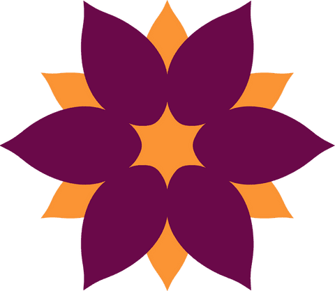 geometric flower emblem purple and orange on transparent - Download Free Stock Videos Pikwizard.com