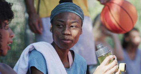 Diverse Female Basketball Players Resting Together - Download Free Stock Images Pikwizard.com
