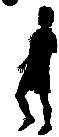 Silhouette of a Football Player Transparent Background