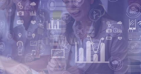 Business Professionals Analyzing Digital Data and Charts