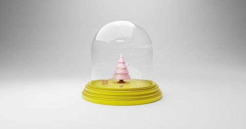 Snow Globe with Spinning Christmas Tree and Gifts