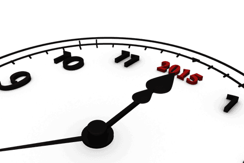 Transparent Clock Illustration Pointing to 2015 in Vector Style - Download Free Stock Videos Pikwizard.com