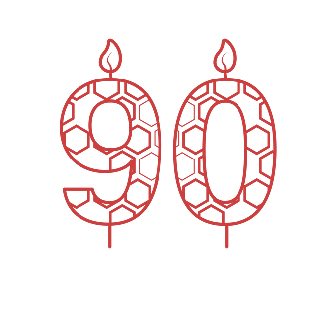 Red 90 Birthday Casual Candle on Transparent Background - Download Free Stock Videos Pikwizard.com