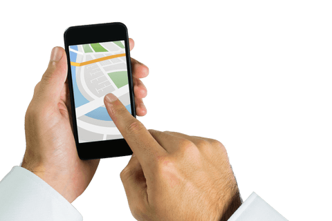 person using transparent mobile map navigation app - Download Free Stock Videos Pikwizard.com
