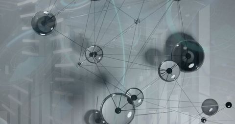 Abstract Depiction of Network Connections and Data Processing - Download Free Stock Images Pikwizard.com