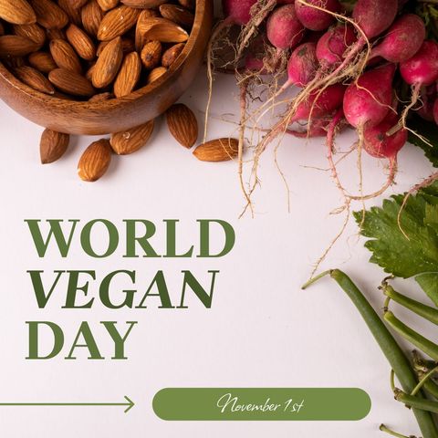 Celebrating world vegan day with almonds and beetroots