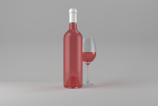 Transparent Red Wine Bottle with Filled Glass - Download Free Stock Videos Pikwizard.com