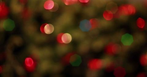 Vibrant Festive Bokeh Lights in Abstract Close-Up