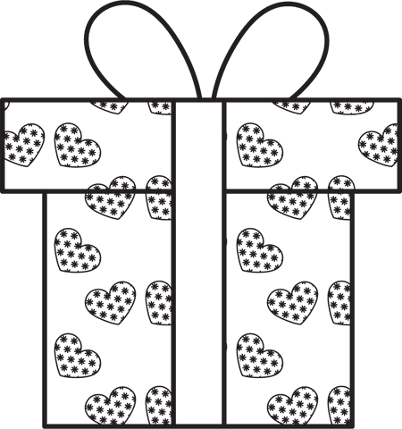 Transparent Gift Box with Hearts Pattern for Celebrations
