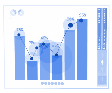 blue bar graph data visualization on transparent background - Download Free Stock Videos Pikwizard.com