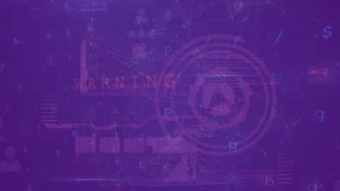 Digital Security Network Data Warning Animation