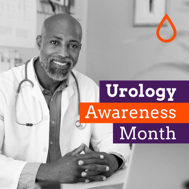 Senior Doctor Raising Awareness for Urology Month - Download Free Stock Templates Pikwizard.com